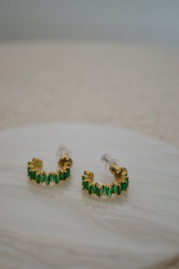 Green earrings