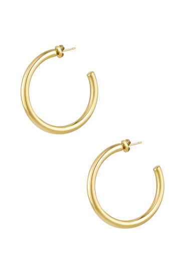 Earrings thick basic gold