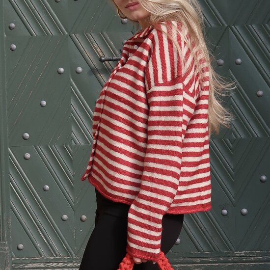 Cherry Stripe Cardigan