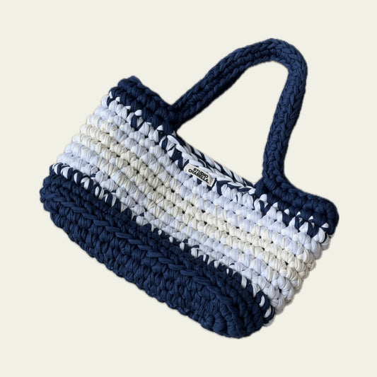 Blue wave beach bag