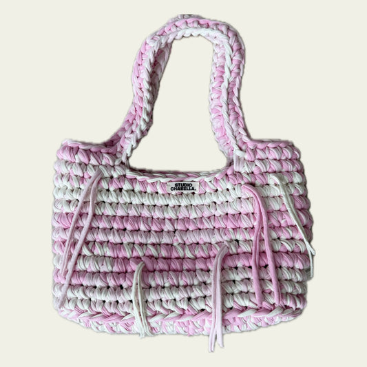 Blush wave beach bag